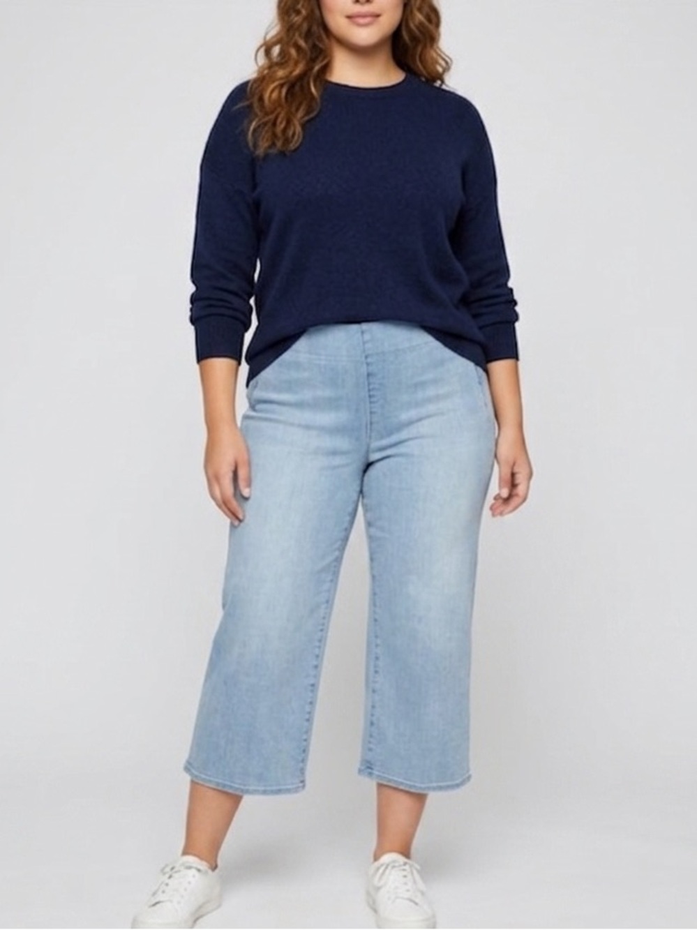 NYDJ Women's Pull-On
Cropped Wide Leg Jeans 12 Coastal Summer Capsule
